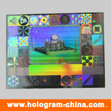 Silvery 3D Security Hologram Label Printing